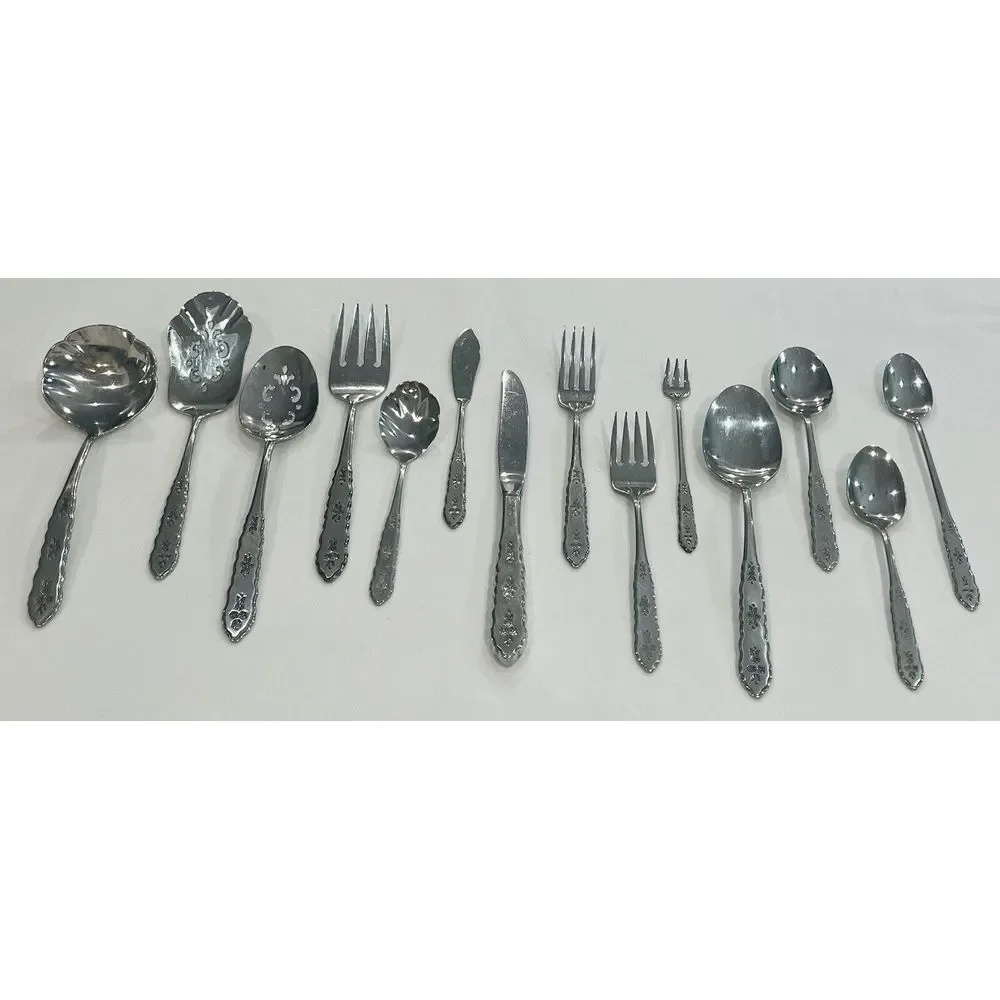 Oneida Pie Server FLORAL BOUQUET Stainless Distinction Silverware Flatware‎